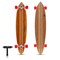 Magneto Bamboo Pintail Longboard Skateboard - Cruiser Skateboard with 70mm 78A Wheels - Stable 8-Ply Maple Core Longboard Deck - Skate Tool for On-The-Go Adjustments - 42 in x 9 in, Hana Pintail